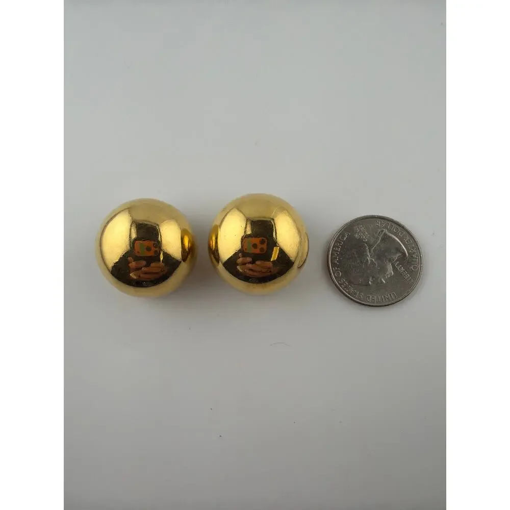 Vintage Vogue Bijoux Italy High-Fashion Statement Clip-On Earrings - Picture 3 of 3